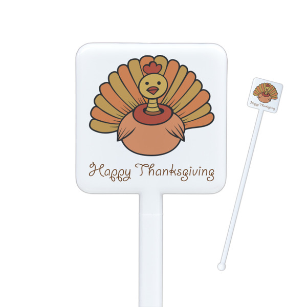 Custom Thanksgiving Square Plastic Stir Sticks