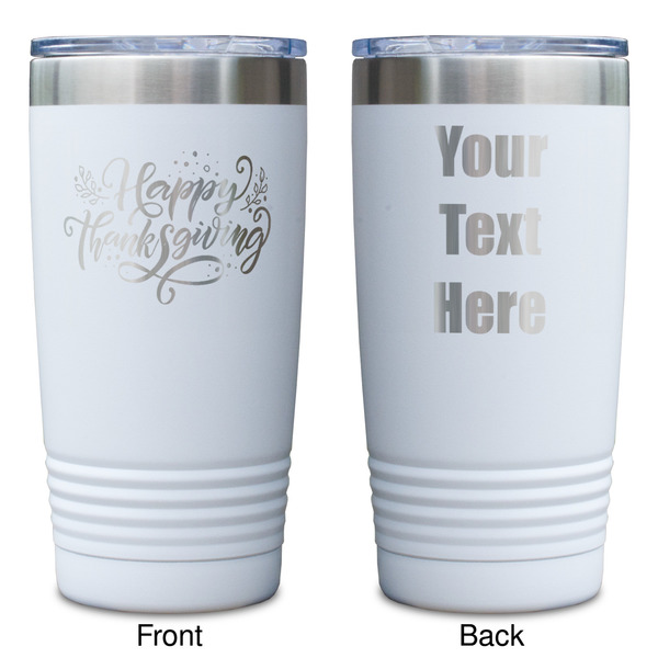 Thanksgiving White Polar Camel Tumbler - 20oz - Double Sided - Approval
