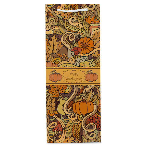 Thanksgiving Wine Gift Bag - Gloss - Front