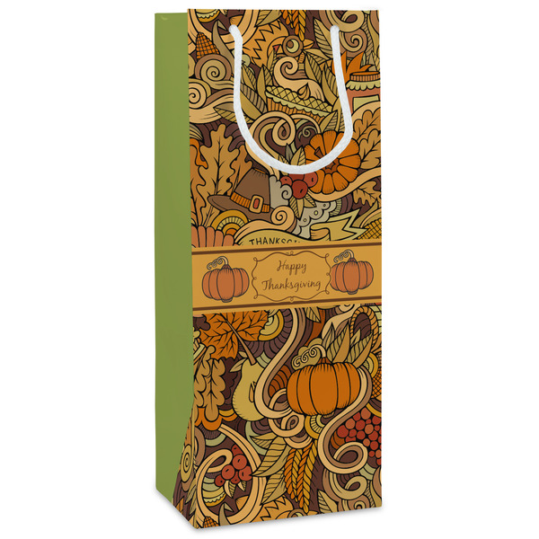 Custom Thanksgiving Wine Gift Bags