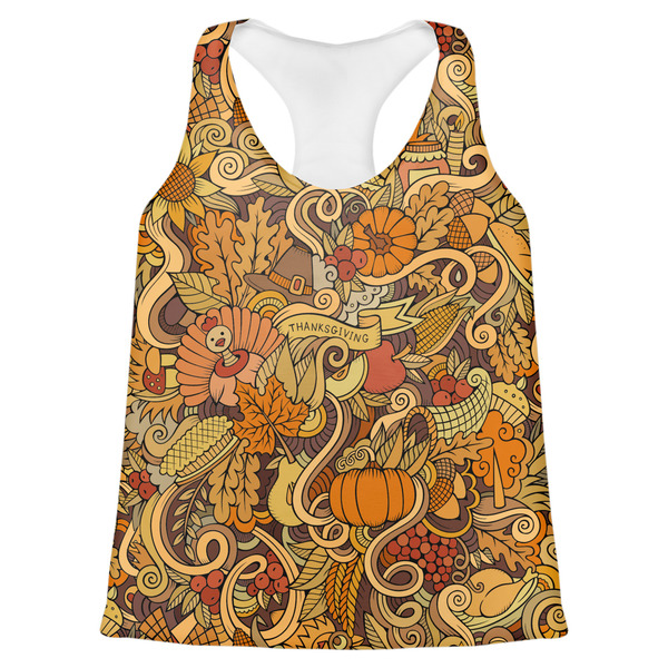 Custom Thanksgiving Womens Racerback Tank Top - 2X Large