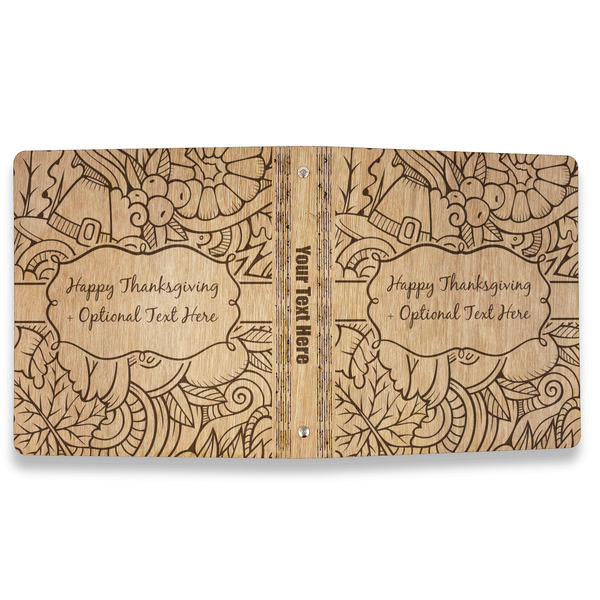 Thanksgiving Wood 3-Ring Binders - 1" Letter - Approval