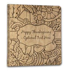 Thanksgiving Wood 3-Ring Binder - 1" Letter Size