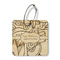 Thanksgiving Wood Luggage Tags - Square - Front/Main