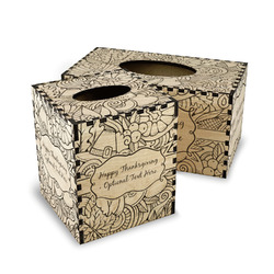 Thanksgiving Wood Tissue Box Cover