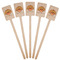 Thanksgiving Wooden 6.25" Stir Stick - Rectangular - Fan View
