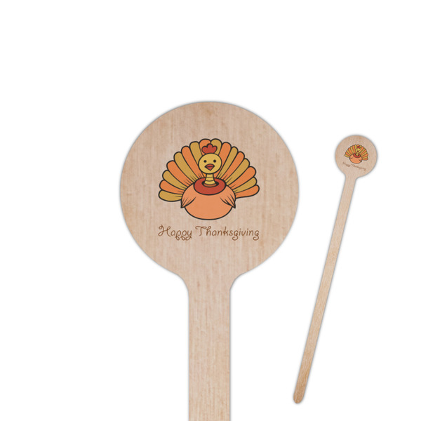 Custom Thanksgiving Round Wooden Stir Sticks