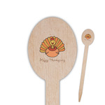 Thanksgiving Oval Wooden Food Picks