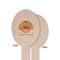 Thanksgiving Wooden Food Pick - Oval - Single Sided - Front & Back