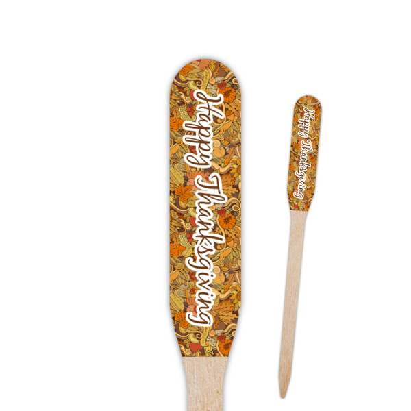 Custom Thanksgiving Paddle Wooden Food Picks - Double Sided