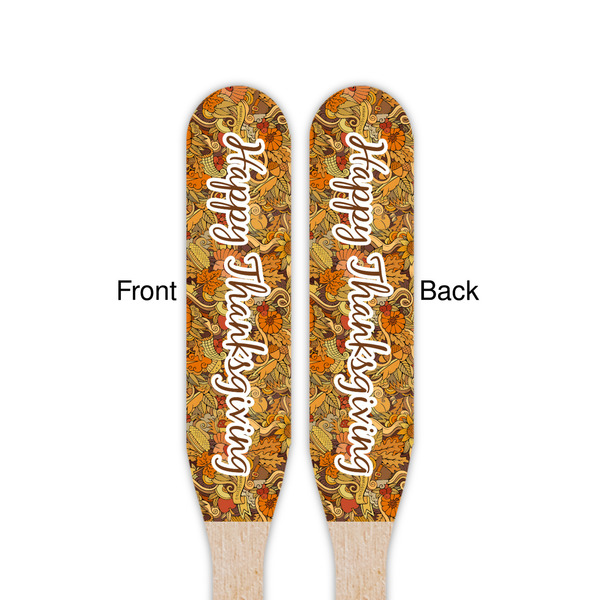 Thanksgiving Wooden Food Pick - Paddle - Double Sided - Front & Back