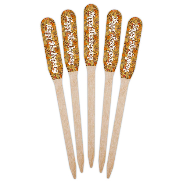 Thanksgiving Wooden Food Pick - Paddle - Fan View