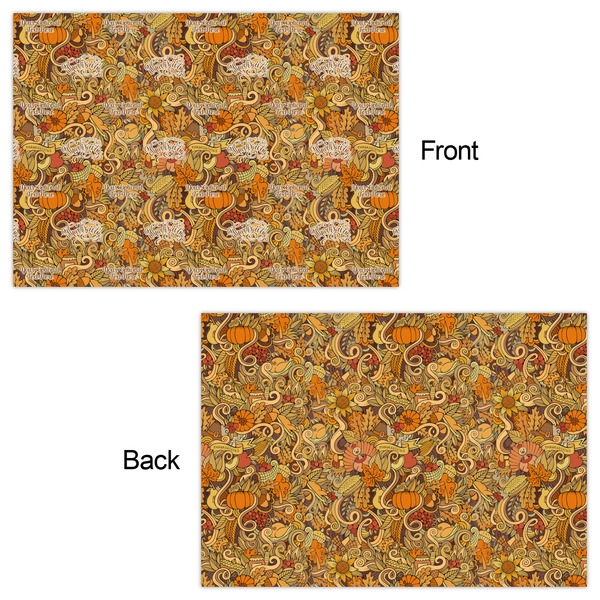 Thanksgiving Wrapping Paper Sheet - Double Sided - Front & Back