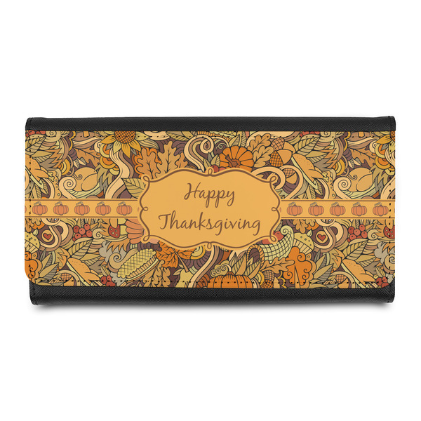Custom Thanksgiving Leatherette Ladies Wallet (Personalized)