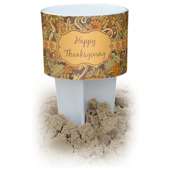 Custom Thanksgiving Beach Spiker Drink Holder (Personalized)
