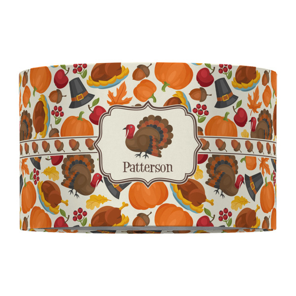 Traditional Thanksgiving 12" Drum Lampshade - FRONT (Fabric)