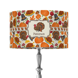 Traditional Thanksgiving 12" Drum Lamp Shade - Fabric (Personalized)