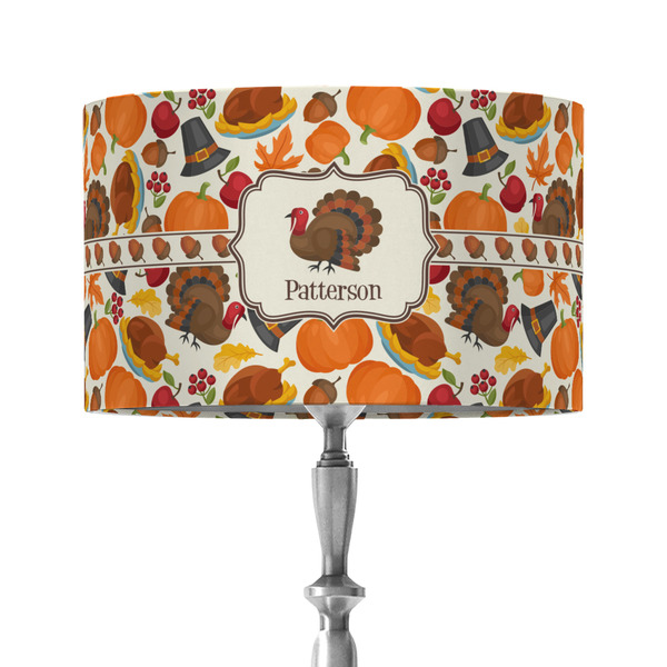 Custom Traditional Thanksgiving 12" Drum Lamp Shade - Fabric (Personalized)