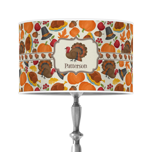 Custom Traditional Thanksgiving 12" Drum Lamp Shade - Poly-film (Personalized)