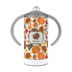 Traditional Thanksgiving 12 oz Stainless Steel Sippy Cup (Personalized)