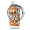 Traditional Thanksgiving 12 oz Stainless Steel Sippy Cups - FULL (back angle)