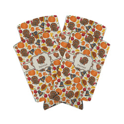 Traditional Thanksgiving Can Cooler (tall 12 oz) - Set of 4 (Personalized)