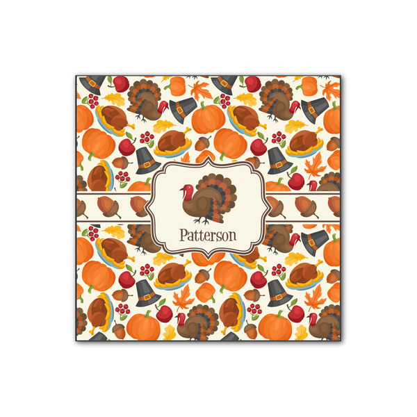 Custom Traditional Thanksgiving Wood Print - 12x12 (Personalized)