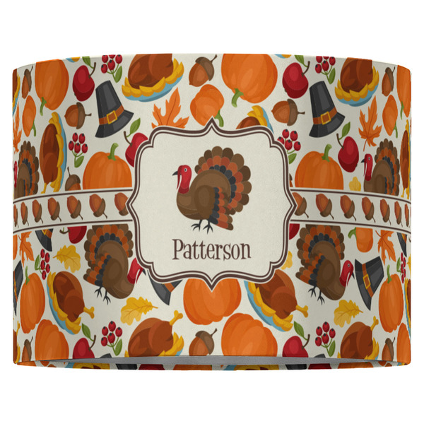 Traditional Thanksgiving 16" Drum Lampshade - FRONT (Fabric)