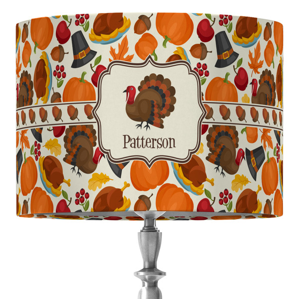 Custom Traditional Thanksgiving 16" Drum Lamp Shade - Fabric (Personalized)