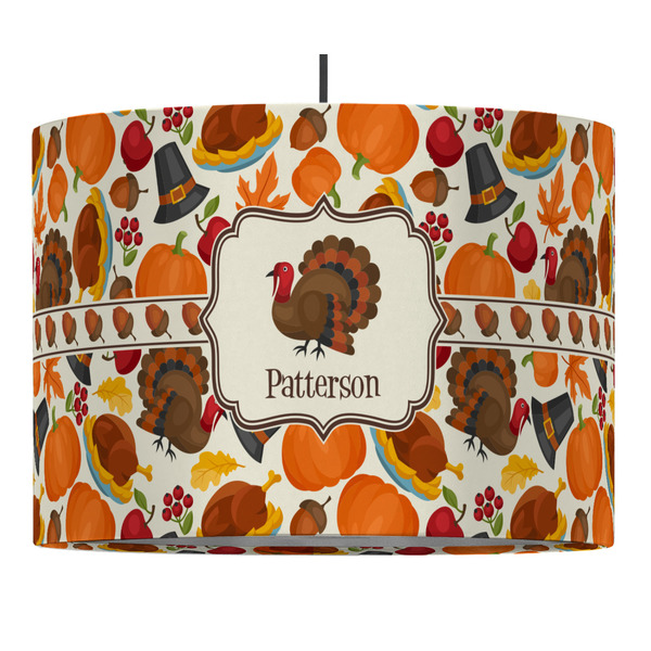 Traditional Thanksgiving 16" Drum Lampshade - PENDANT (Fabric)