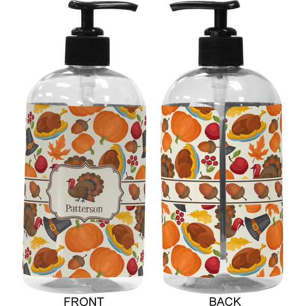 Traditional Thanksgiving 16 oz Plastic Liquid Dispenser (Approval)