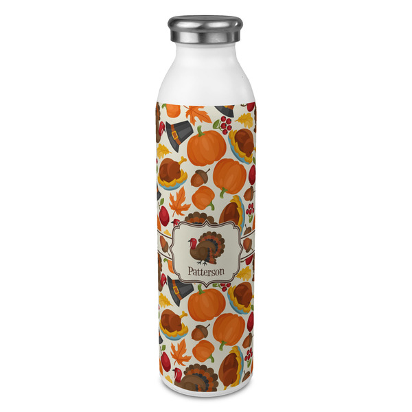 Custom Traditional Thanksgiving 20oz Stainless Steel Water Bottle - Full Print (Personalized)
