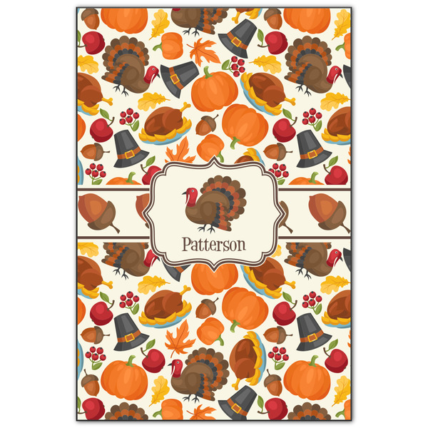 Custom Traditional Thanksgiving Wood Print - 20x30 (Personalized)