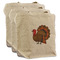 Traditional Thanksgiving Reusable Cotton Grocery Bags - Set of 3