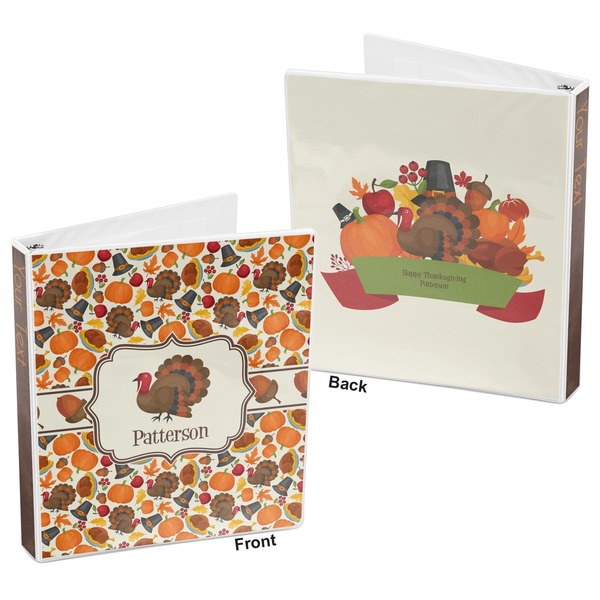 Traditional Thanksgiving 3-Ring Binder Front and Back