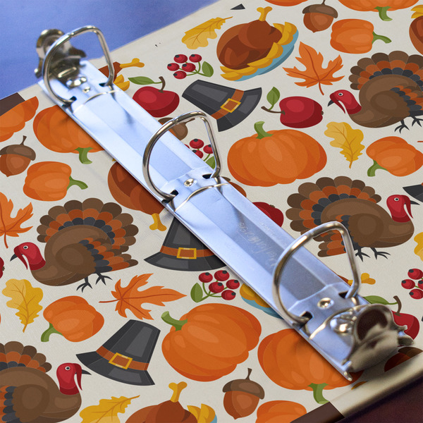 Traditional Thanksgiving 3 Ring Binders - Full Wrap - 1" - DETAIL