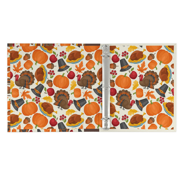 Traditional Thanksgiving 3 Ring Binders - Full Wrap - 1" - OPEN INSIDE