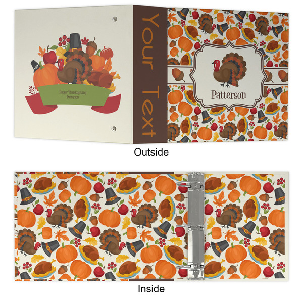 Traditional Thanksgiving 3 Ring Binders - Full Wrap - 3" - APPROVAL