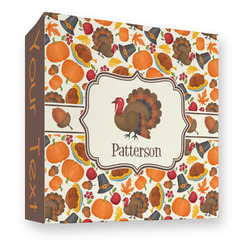 Traditional Thanksgiving 3 Ring Binder - Full Wrap - 3" (Personalized)