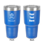 Traditional Thanksgiving 30 oz Stainless Steel Tumbler - Royal Blue - Double-Sided (Personalized)