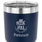 Traditional Thanksgiving 30 oz Stainless Steel Ringneck Tumbler - Navy - CLOSE UP