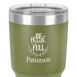 Traditional Thanksgiving 30 oz Stainless Steel Tumbler - Olive - Single-Sided (Personalized)