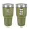 Traditional Thanksgiving 30 oz Stainless Steel Ringneck Tumbler - Olive - Double Sided - Front & Back