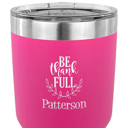 Traditional Thanksgiving 30 oz Stainless Steel Tumbler - Pink - Double Sided (Personalized)