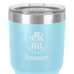 Traditional Thanksgiving 30 oz Stainless Steel Tumbler - Teal - Double-Sided (Personalized)