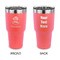 Traditional Thanksgiving 30 oz Stainless Steel Ringneck Tumblers - Coral - Double Sided - APPROVAL