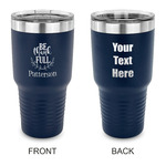 Traditional Thanksgiving 30 oz Stainless Steel Tumbler - Navy - Double Sided (Personalized)