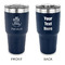 Traditional Thanksgiving 30 oz Stainless Steel Ringneck Tumblers - Navy - Double Sided - APPROVAL