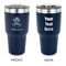 Traditional Thanksgiving 30 oz Stainless Steel Tumbler - Navy - Double Sided (Personalized)