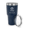 Traditional Thanksgiving 30 oz Stainless Steel Ringneck Tumblers - Navy - LID OFF